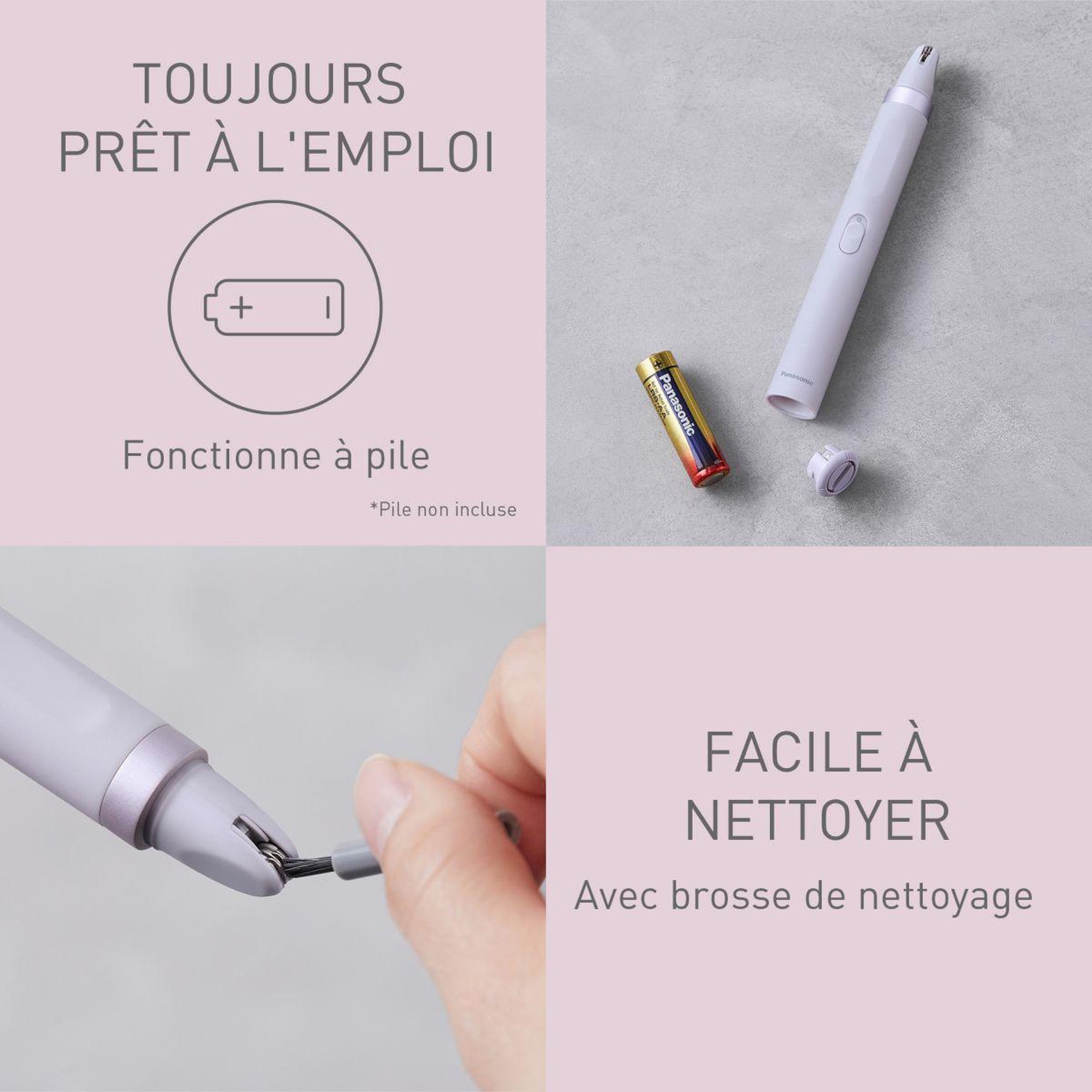 Voir la diapositive 5 : PANASONIC Epilateur visage ES-EF10-V503