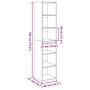 Voir la diapositive 6 : VIDAXL Buffet haut chene marron 40x41x185 cm bois d'ingenierie