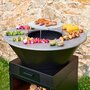 Voir la diapositive 3 : SWEEEK Brasero barbecue Ø81.5cm avec grille de cuisson. espace de stockage pour le bois + Housse en polyester