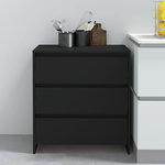 VIDAXL Buffet Noir 70x41x75 cm Bois d'ingenierie