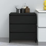 Voir la diapositive 1 : VIDAXL Buffet Noir 70x41x75 cm Bois d'ingenierie