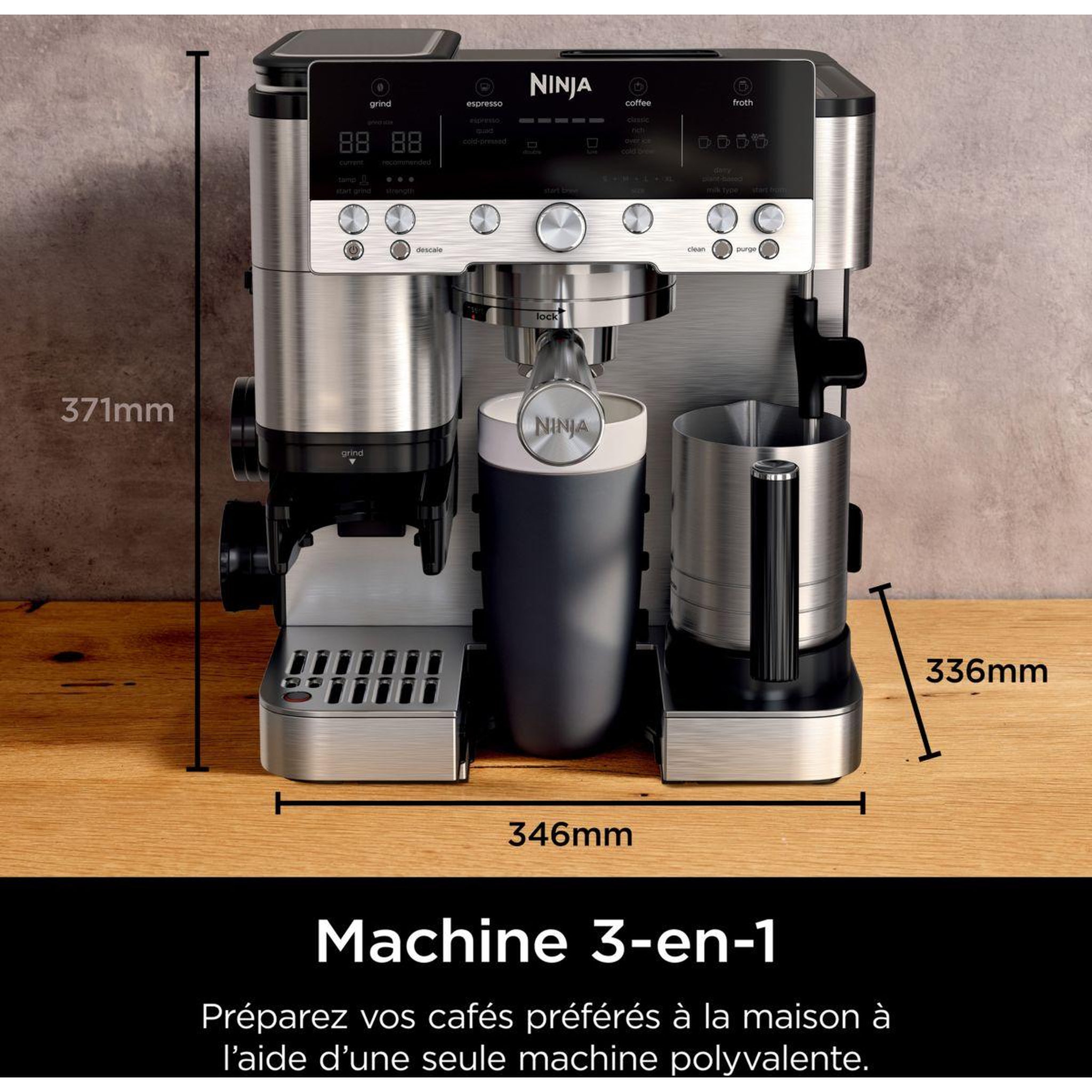 Voir la diapositive 2 : NINJA Machine à expresso ES601EU Luxe Premier