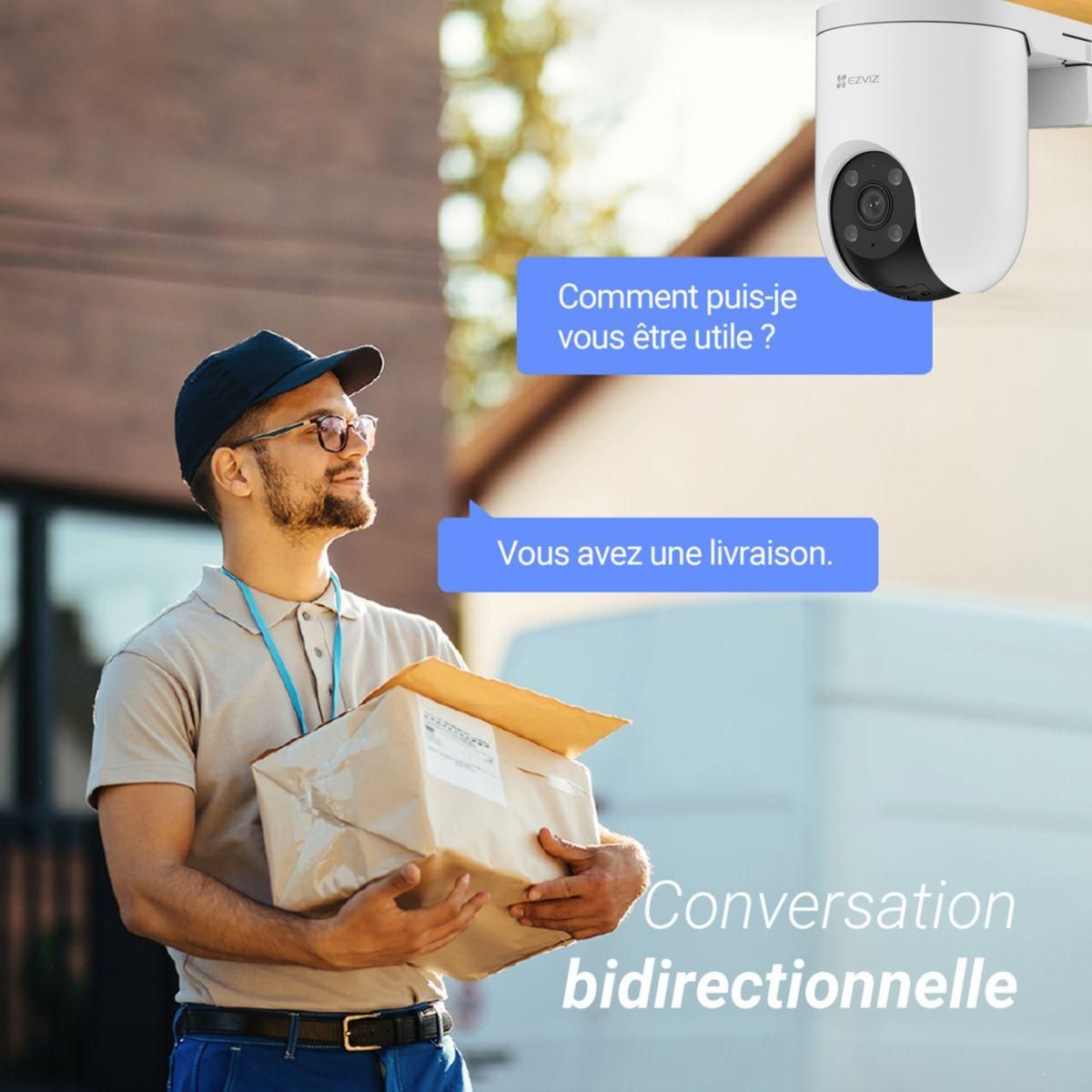 EZVIZ Caméra de surveillance Wifi exterieure motorisée H8c Pro 3K