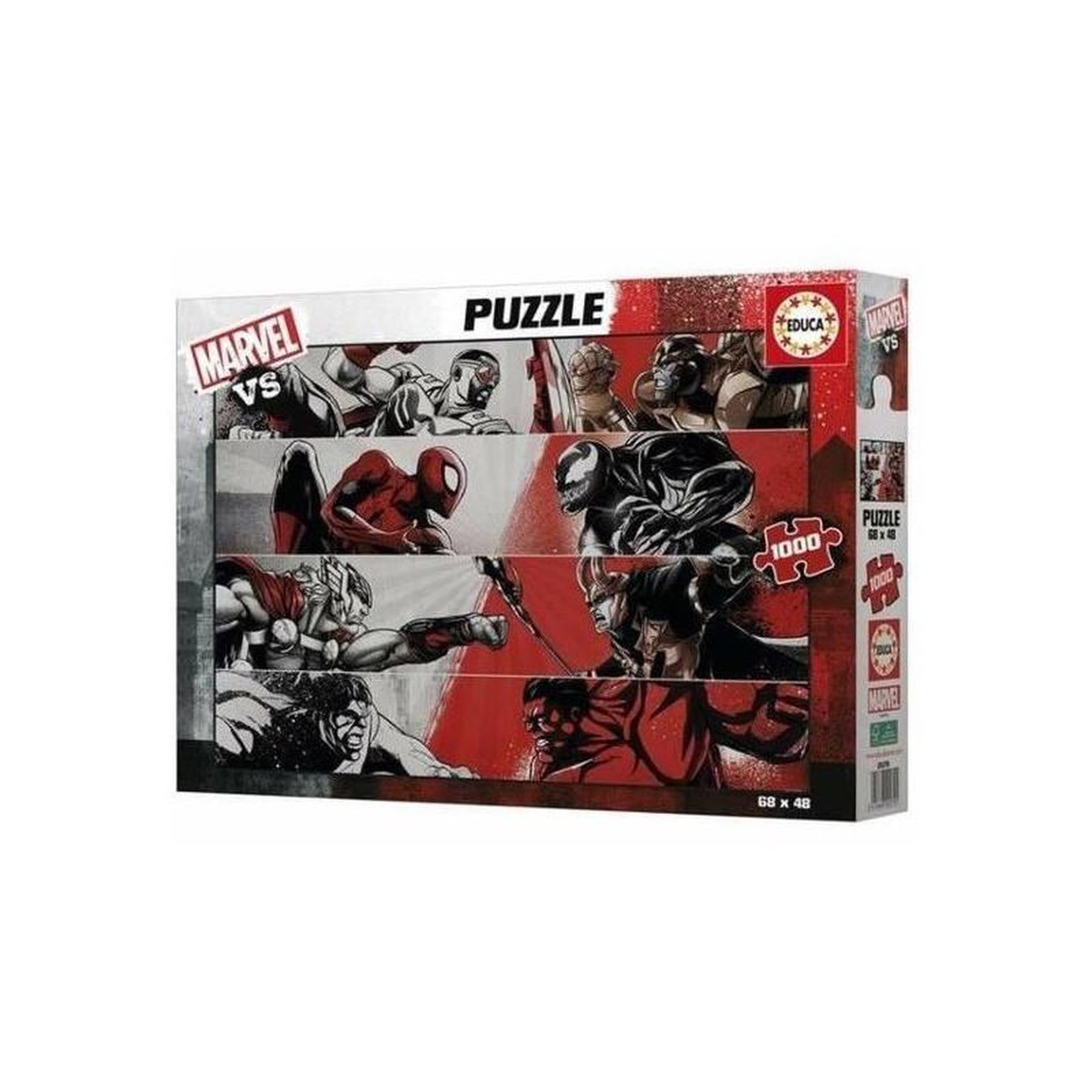 EDUCA Puzzle 1000 pièces Marvel VS – Adultes et enfants dès 12 ans – Super-héros Marvel  – Haute qualité – EDUCA