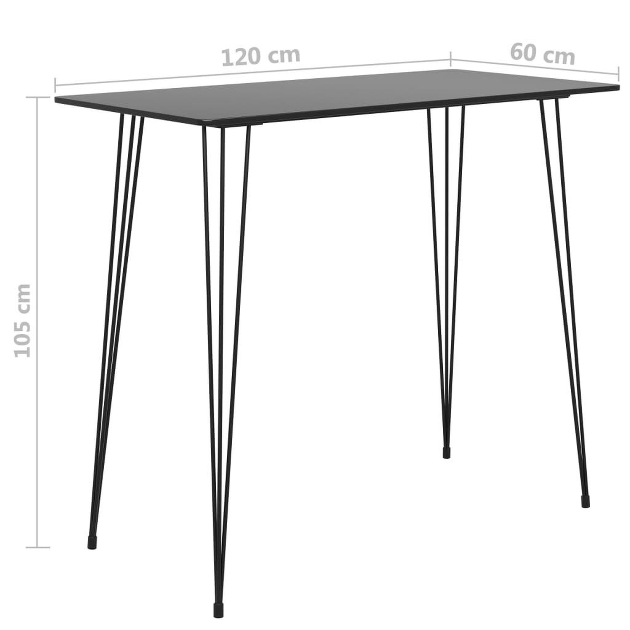 Voir la diapositive 6 : VIDAXL Ensemble de bar 3 pcs Noir