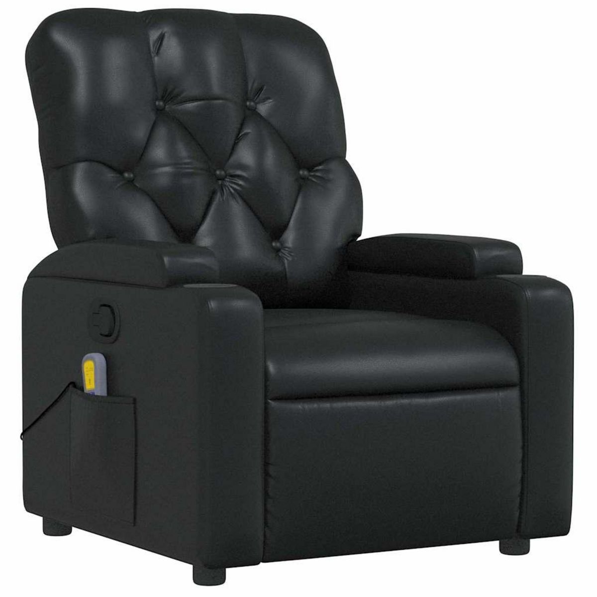 VIDAXL Fauteuil de massage inclinable Noir Similicuir