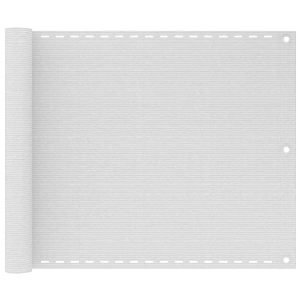 VIDAXL Ecran de balcon Blanc 75x500 cm PEHD