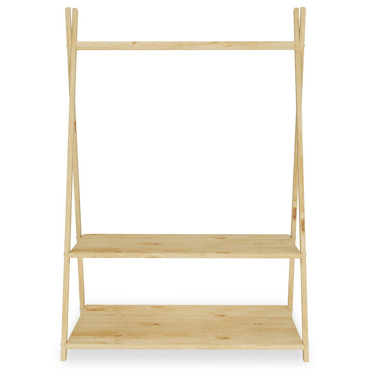 IDIMEX Penderie enfant DANILO avec étagères, en pin massif