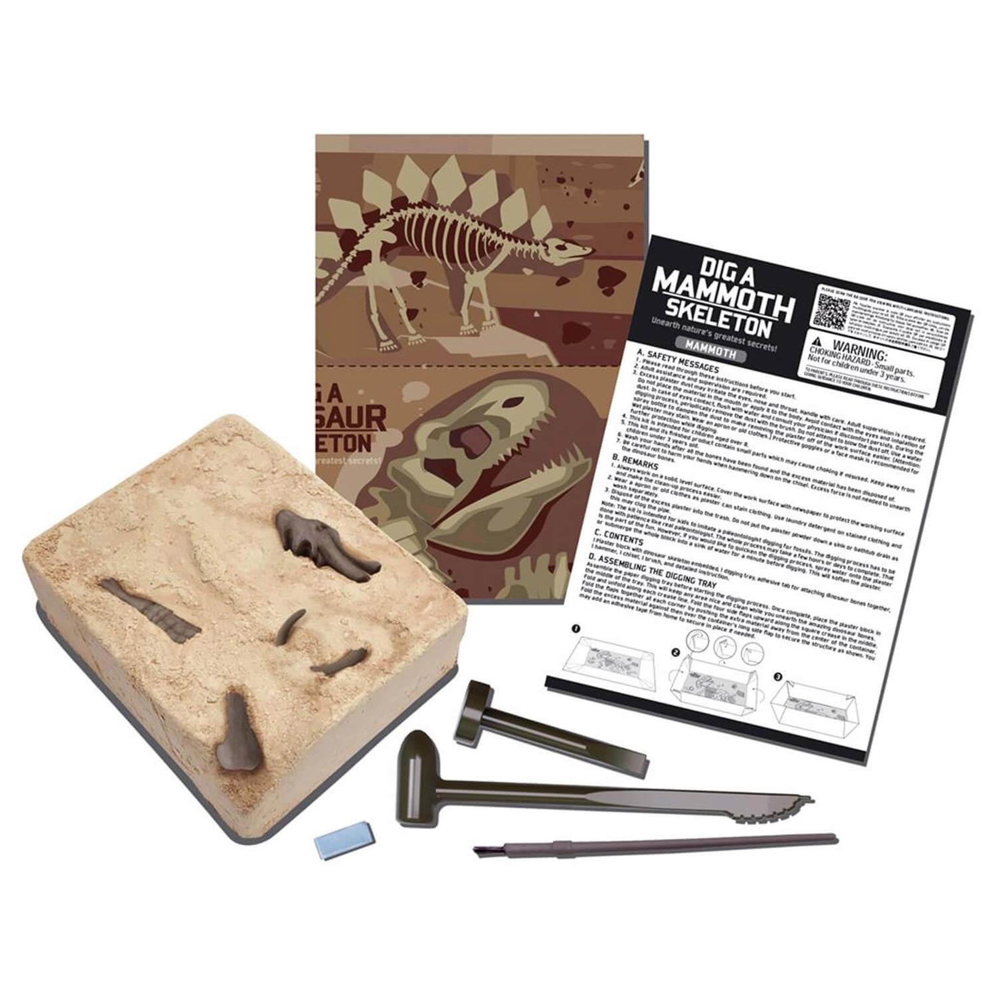 Voir la diapositive 3 : 4M - Kidz Labs Mammouth Déterre ton Dinosaure Dig a dino