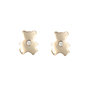 Voir la diapositive 1 : L'ATELIER D'AZUR Boucles d'Oreilles Ourson - Or Jaune et Diamant - Enfant
