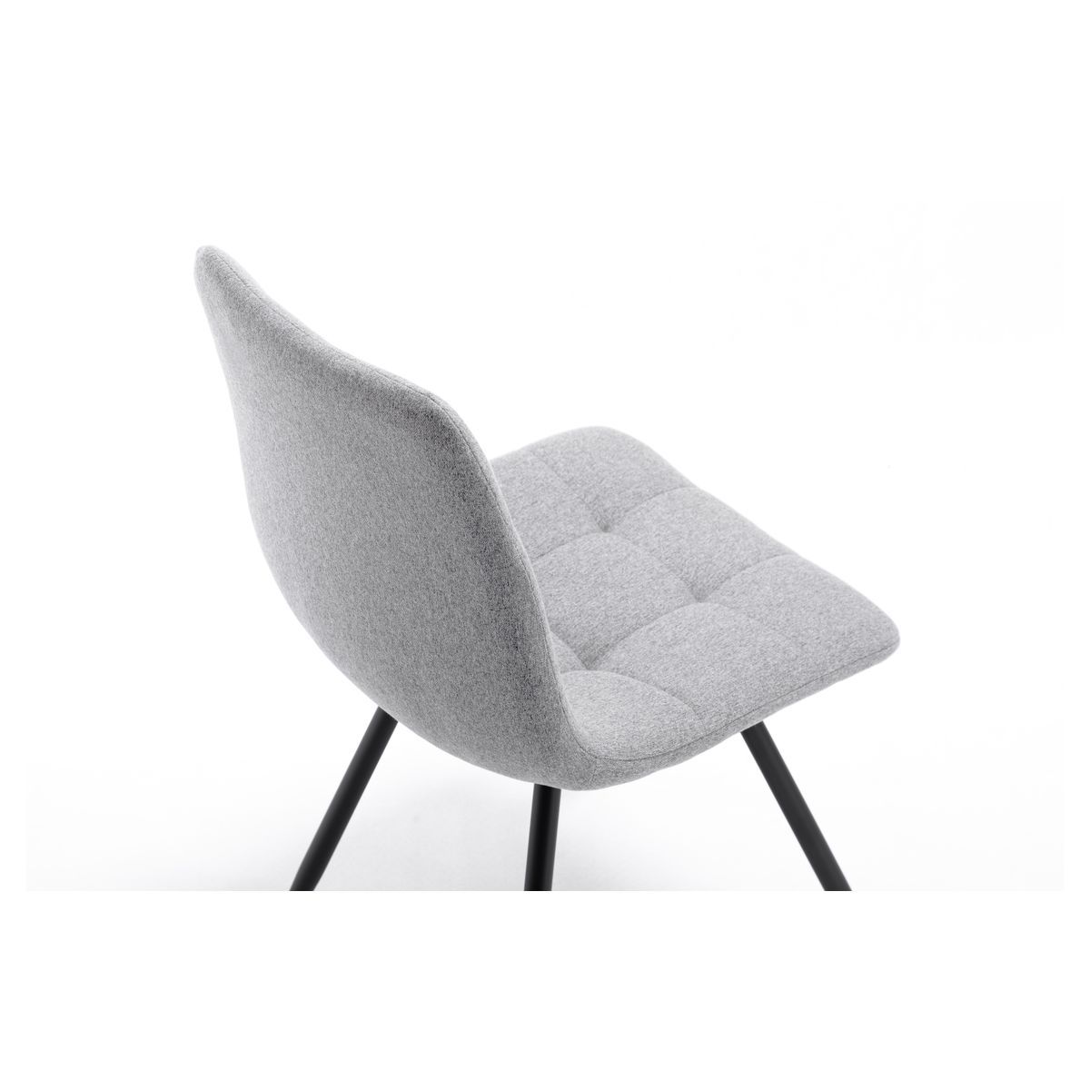 Lot de 2 chaises pieds métal noir CHLOE