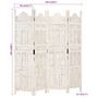 Voir la diapositive 6 : VIDAXL Cloison de separation 4 panneaux Blanc 160x165 cm Bois manguier