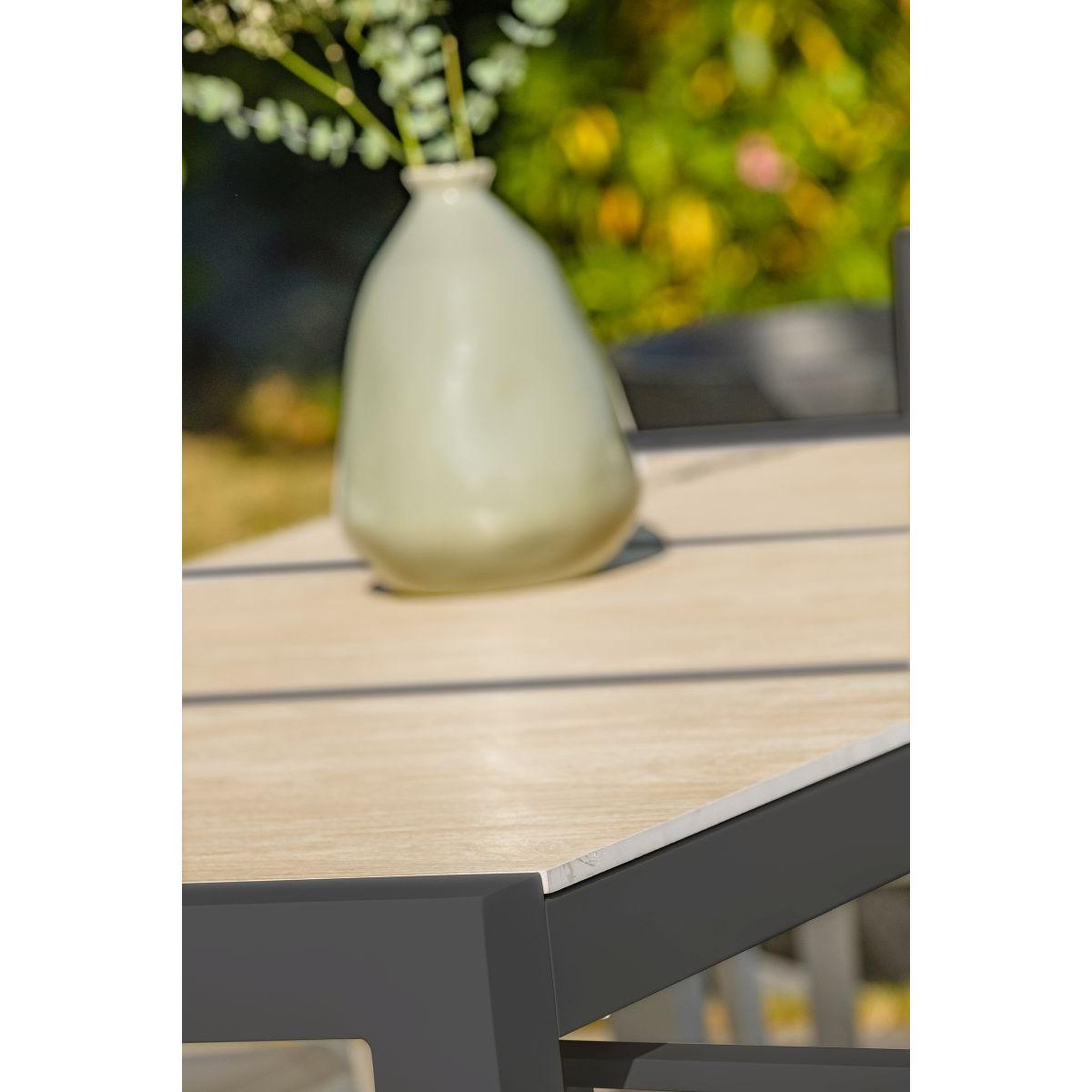 Voir la diapositive 3 : DCB GARDEN Table de Jardin en Céramique  Venise  195cm Gris Anthracite