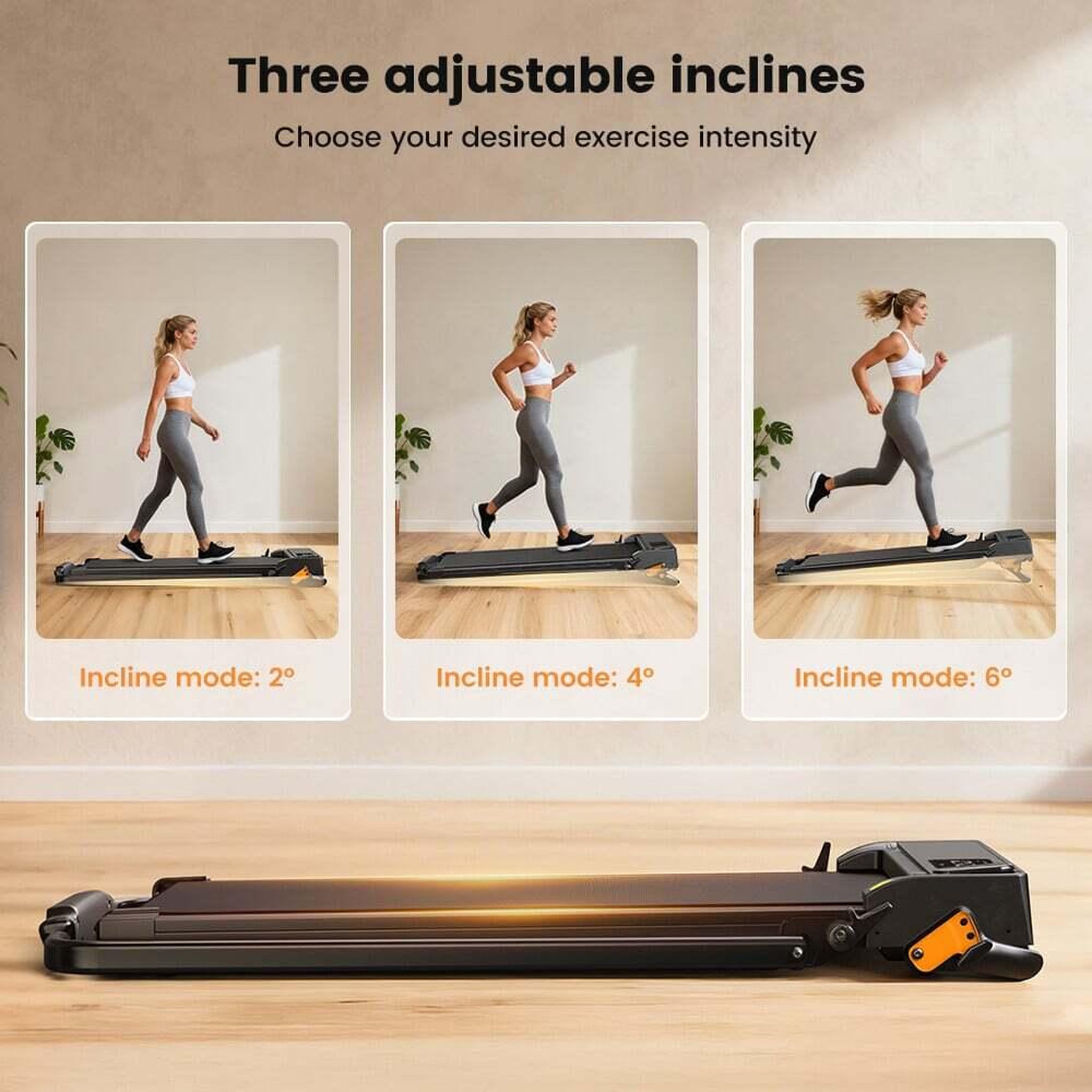 Voir la diapositive 5 : FORMILL Tapis roulant électrique pliable formill ft52, vitesse de 1 à 12 km/h, capacité de 120 kg