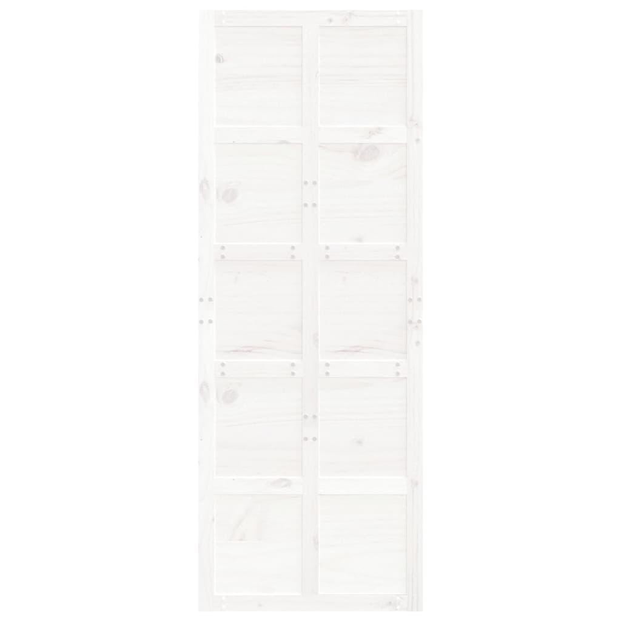 Voir la diapositive 5 : VIDAXL Porte de grange Blanc 80x1,8x214 cm Bois massif de pin