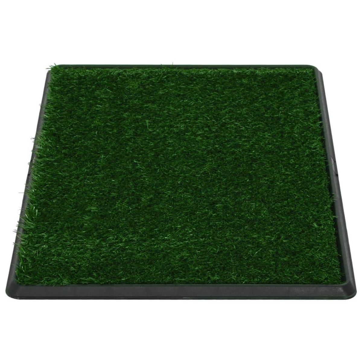 VIDAXL Tapis pour animaux 2 pcs avec plateau et gazon artificiel Vert