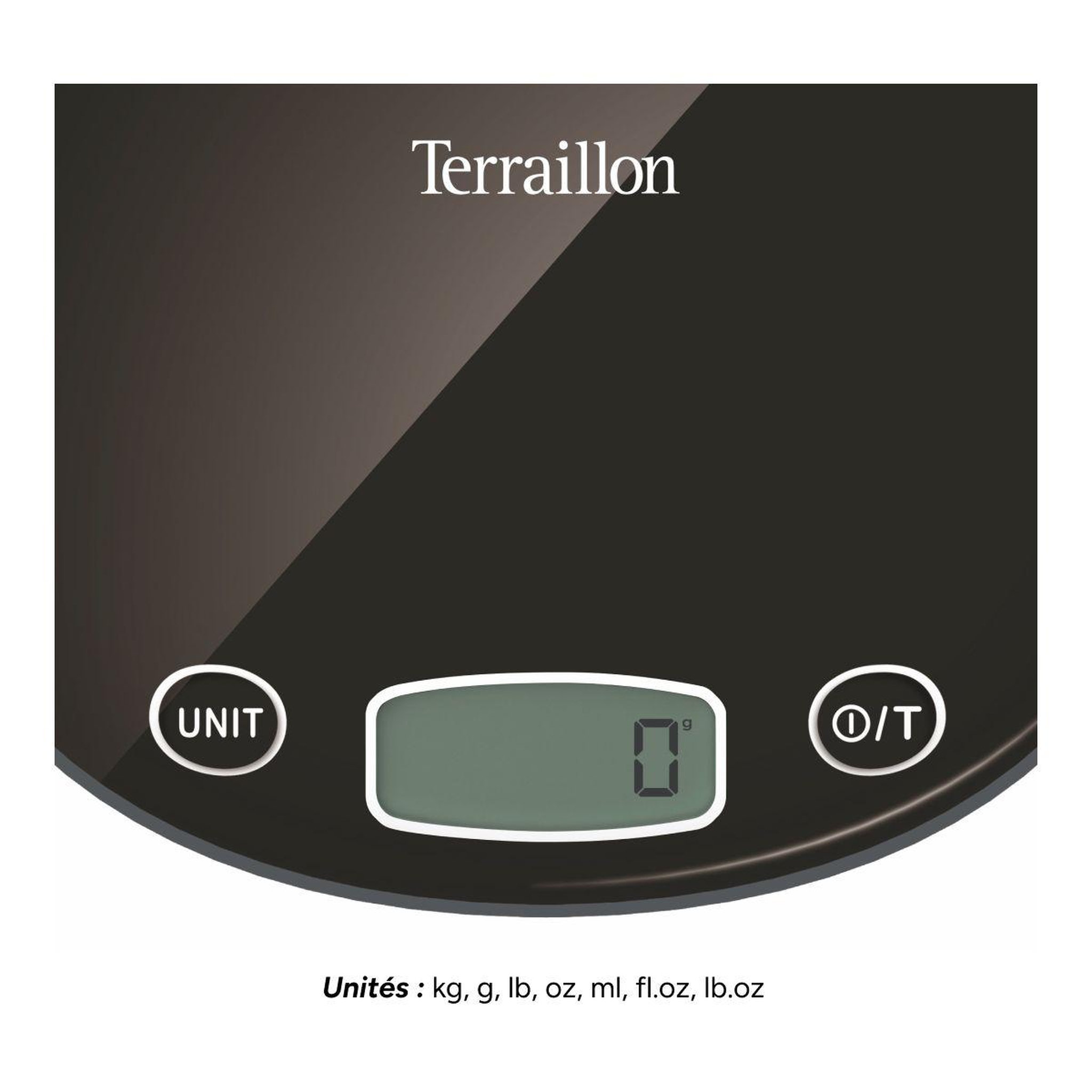 Voir la diapositive 4 : Terraillon Balance de cuisine macaron + noir intense