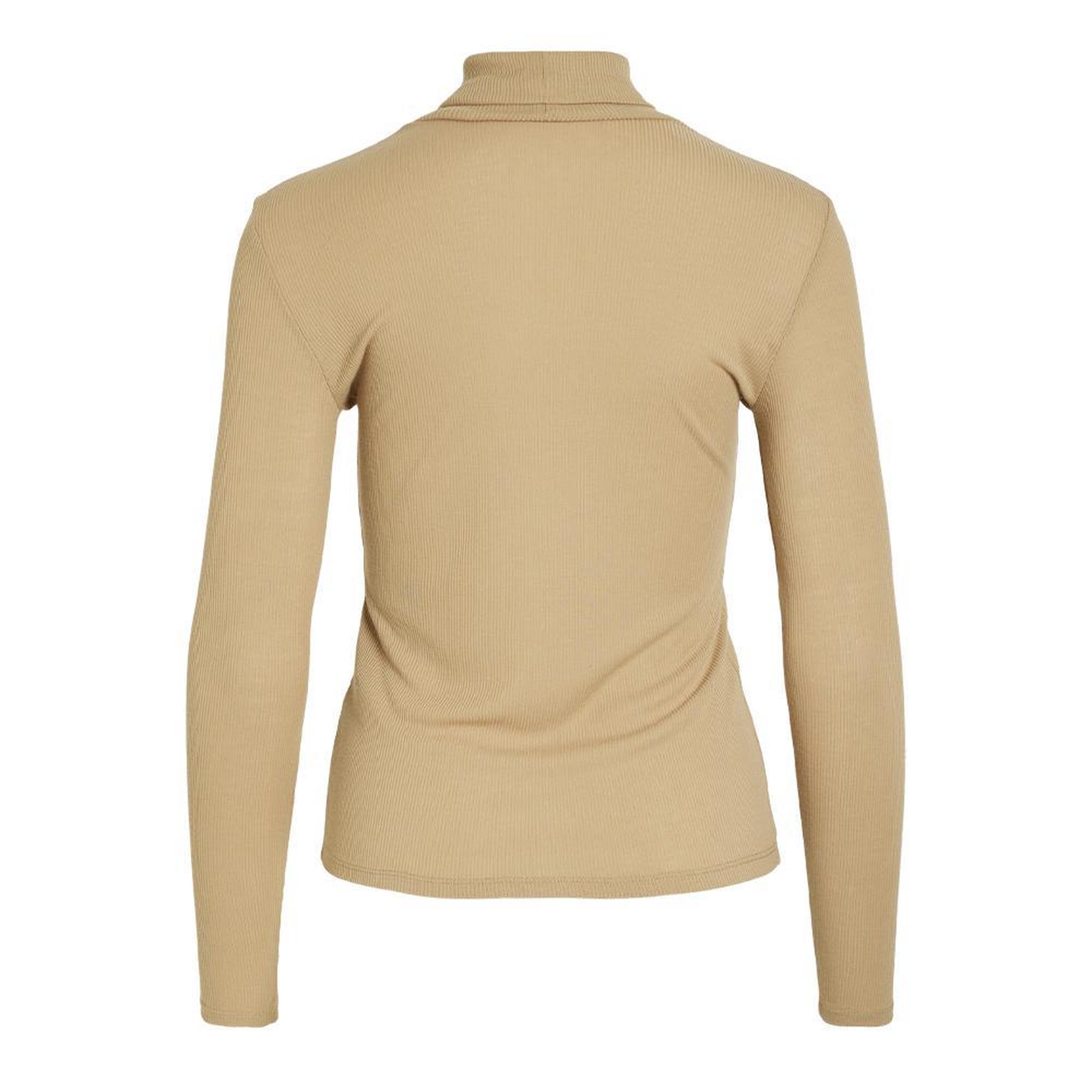 Voir la diapositive 2 : Vila T-shirt Manches Longues Beige Femme Vila Elsea