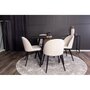 Voir la diapositive 4 : Paris Prix Ensemble Table à Manger & 4 Chaises  Plaza I & Velvet  100cm Noir & Crème