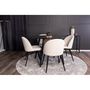 Voir la diapositive 4 : Paris Prix Ensemble Table à Manger & 4 Chaises  Plaza I & Velvet  100cm Noir & Crème