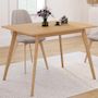 Voir la diapositive 3 : ID MARKET Table à manger extensible rectangle NOOR 4-8 personnes effet bois 110-150 cm