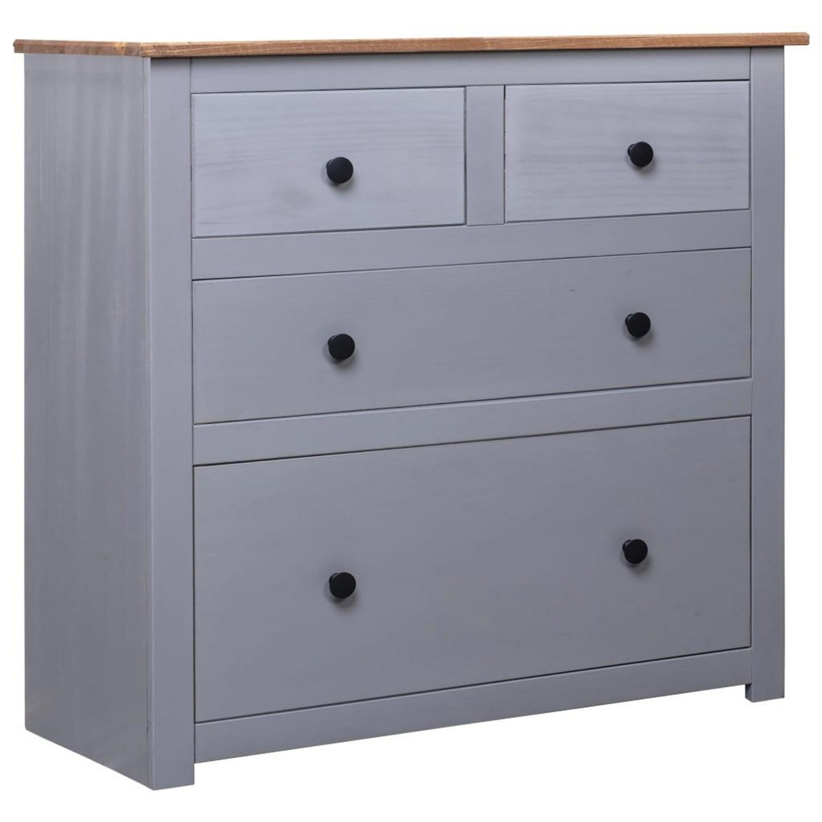 VIDAXL Buffet Gris 80x40x83 cm Pin Gamme Panama