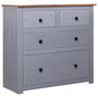 Voir la diapositive 1 : VIDAXL Buffet Gris 80x40x83 cm Pin Gamme Panama