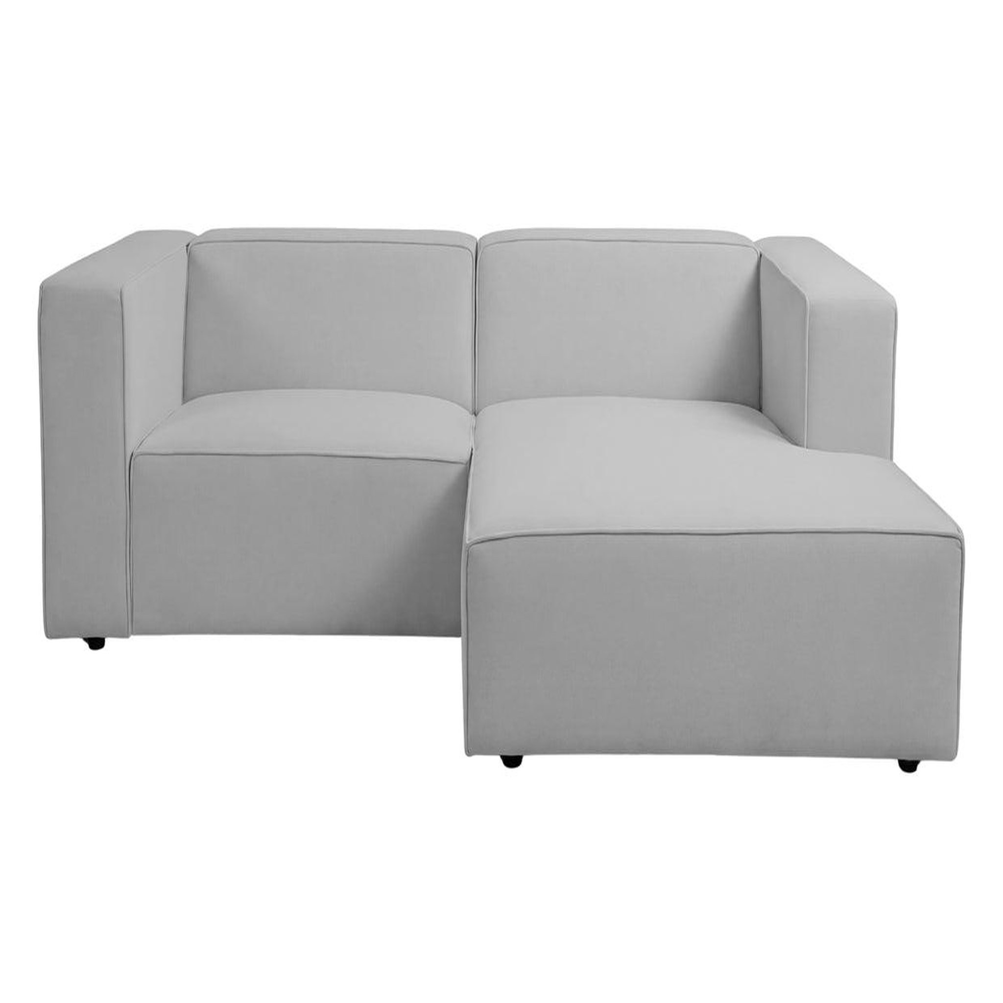 Voir la diapositive 1 : CASANOVA PARIS Basil - canapé d'angle tissu lisse 4 places