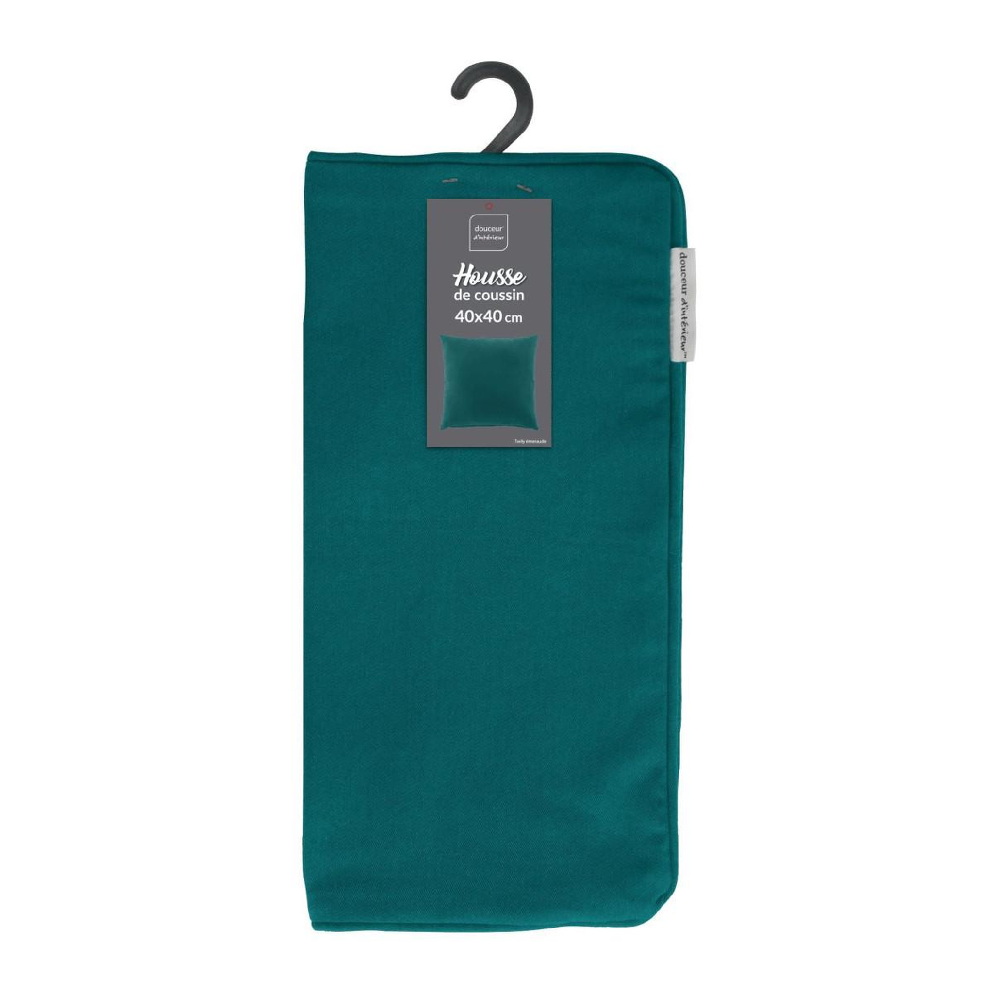 Voir la diapositive 4 : Douceur d'Intérieur Housse de coussin  twily  40x40cm émeraude