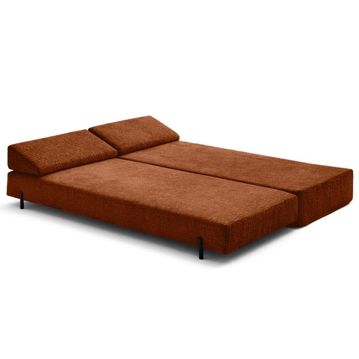 BEST MOBILIER Brescia - banquette 3 places convertible en tissu velours relief