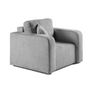 Voir la diapositive 2 : BEST MOBILIER Miro - fauteuil en velours texturé
