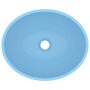 VIDAXL Lavabo ovale de luxe Bleu clair mat 40x33 cm Ceramique