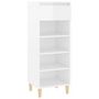 Voir la diapositive 2 : VIDAXL Armoire a chaussures Blanc brillant 40x36x105cm Bois ingenierie