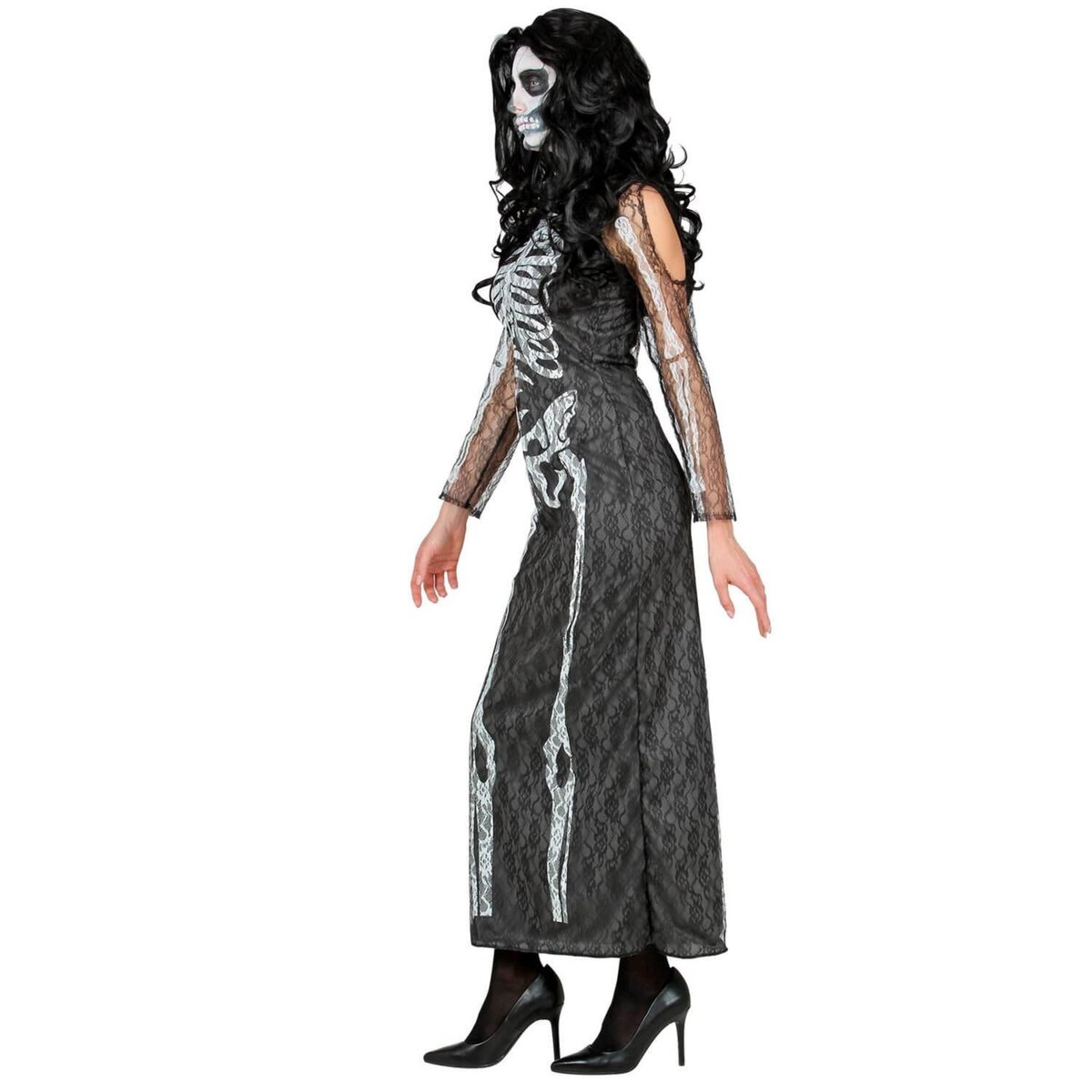 WIDMANN Déguisement de squelette dentelle - Femme - S - 36/38