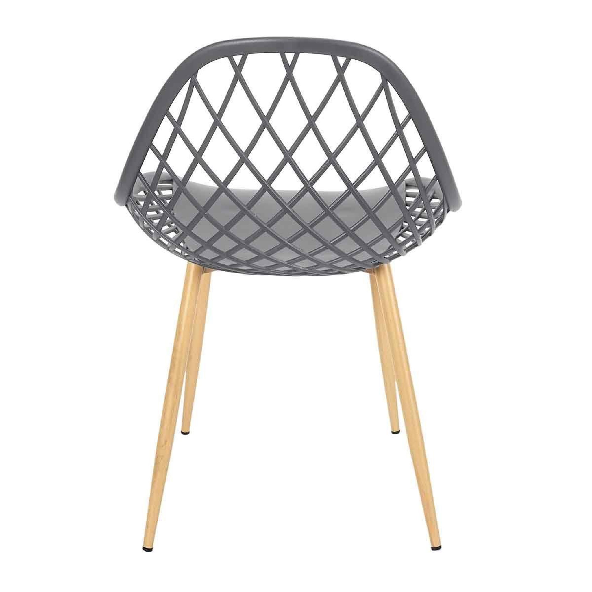 Voir la diapositive 5 : The Home Deco Factory Lot de 4 chaises design  malaga  80cm gris