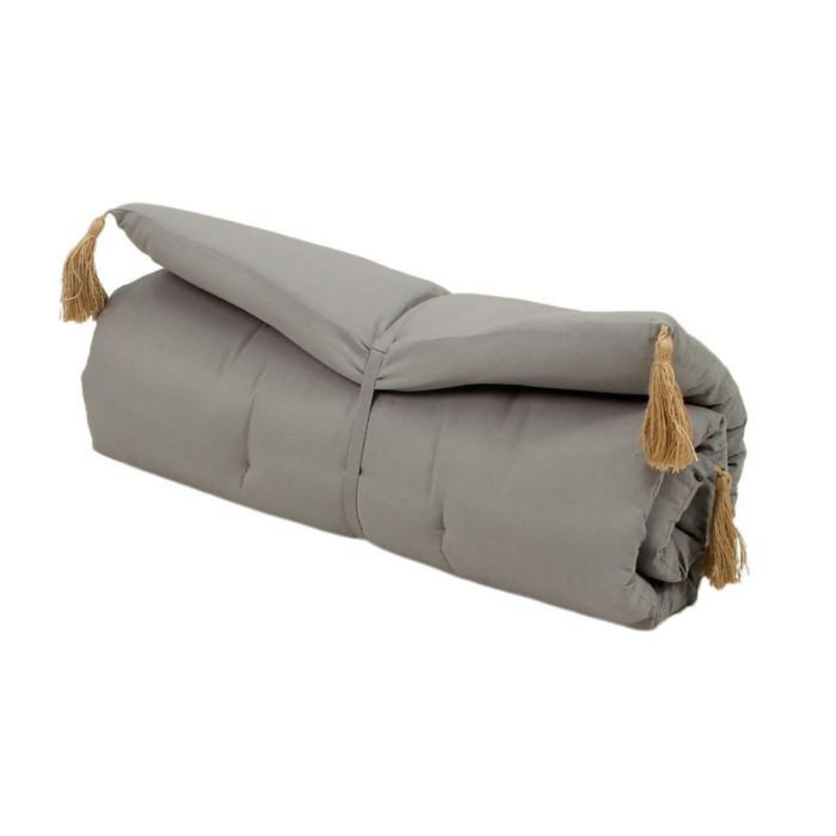 Paris Prix Matelas de Sol Futon Repliable  Panama  60x120cm Gris Clair