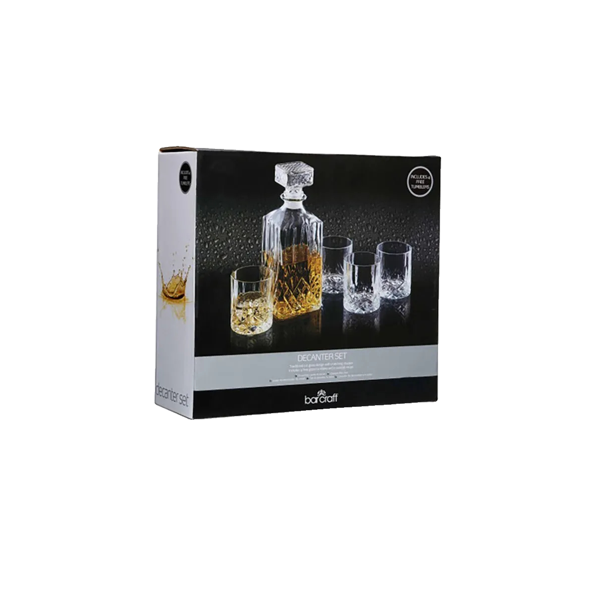 Voir la diapositive 2 : CRAFT Cachet Whisky Craft whisky decanter set 900ml 5 pièces clair