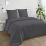 Voir la diapositive 3 : FUTURE HOME Housse de couette en coton 57 fils unie