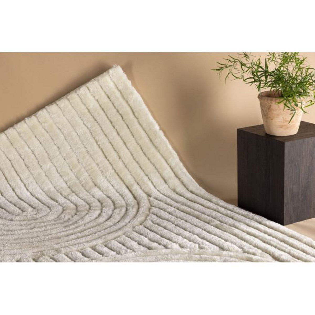 Paris Prix Tapis Déco Texturé  Niklas  200x290cm Blanc