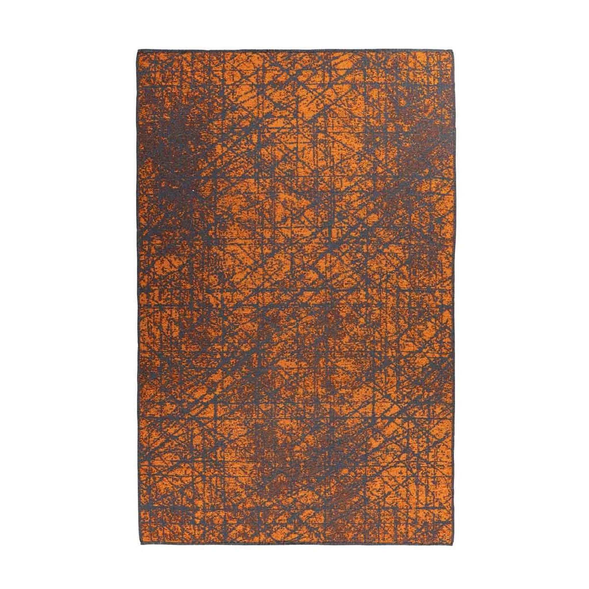 Voir la diapositive 1 : Paris Prix Tapis Tissé à Poils Courts Vintage  Kalevi  Orange