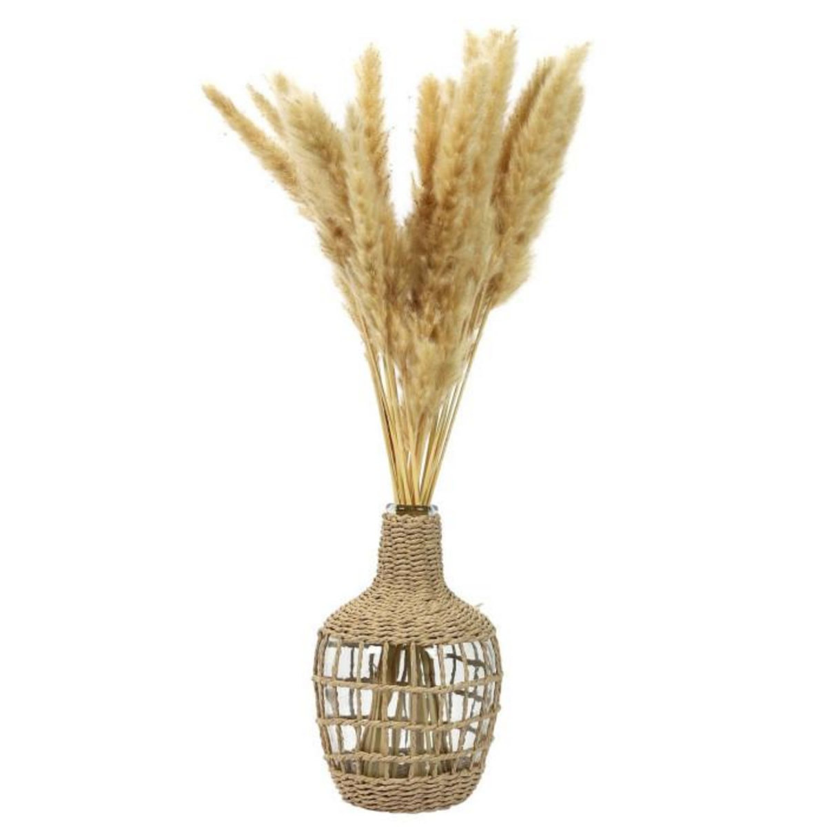 Paris Prix Vase Design  Dame Jeanne Tressée  25cm Naturel