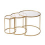 Voir la diapositive 1 : Habitat et Jardin Lot de 3 tables basses en métal  Aurum  - 80 x 80 x 43 cm - Or Transparent