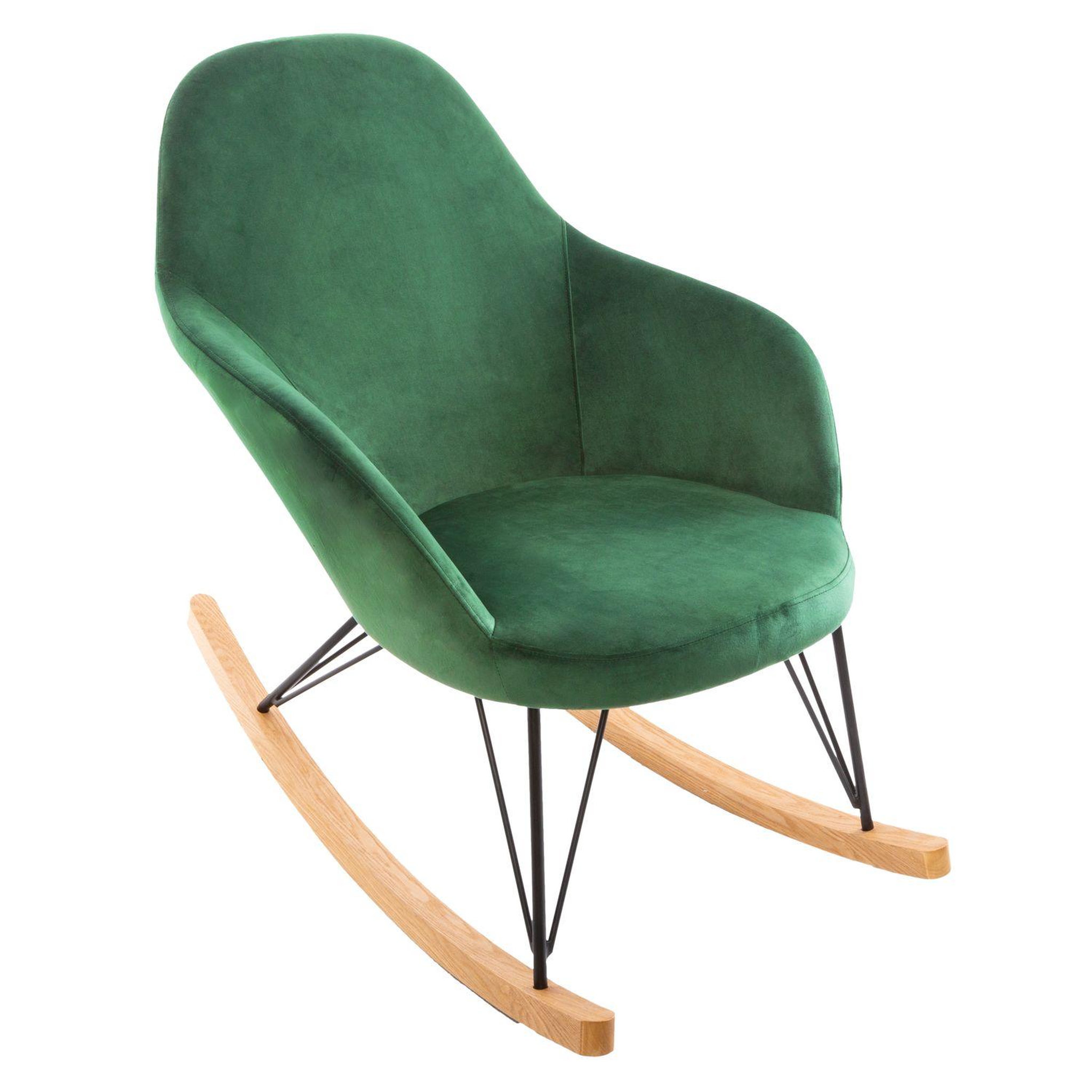 Voir la diapositive 1 : ATMOSPHERA Rocking chair en velour ewan