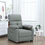 Voir la diapositive 1 : VIDAXL Fauteuil inclinable electrique Gris fonce Tissu