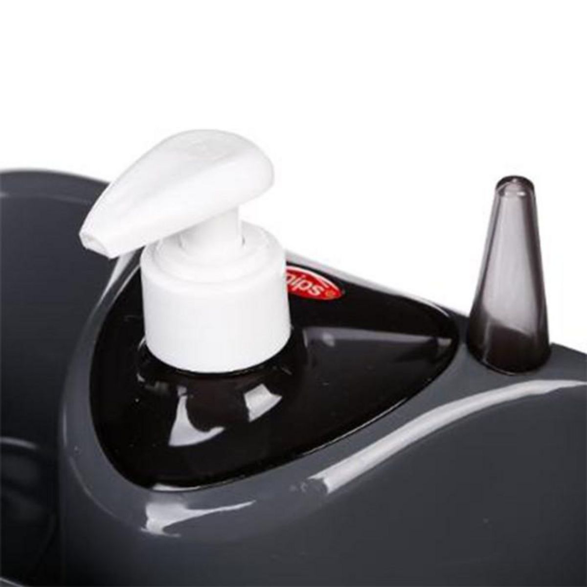 FIVE Distributeur de Savon & Porte Éponge  Spon  25cm Gris