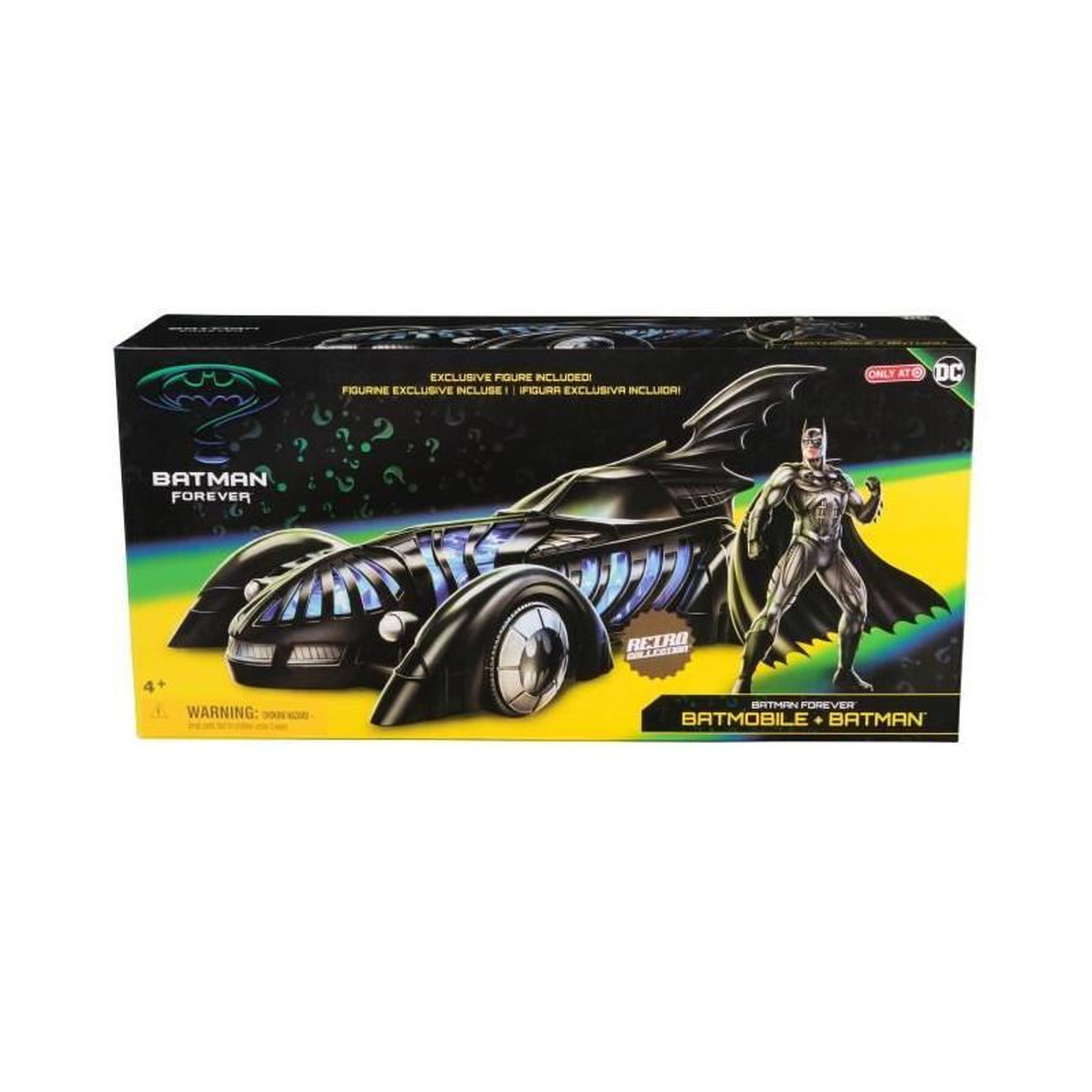 Voir la diapositive 6 : Spin Master SPIN MASTER PACK BATMOBILE + FIGURINE BATMAN FOREVER DC Retro Collection