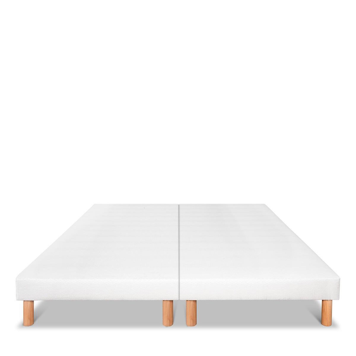 BELLECOUR BELLECOUR LITERIE | Jeu de 2 sommiers tapissiers CAPUCINE | Epaisseur 13 cm | Blanc (pieds inclus)
