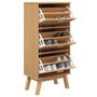 Voir la diapositive 4 : VIDAXL Armoire a chaussures OLDEN marron 55x35x120 cm bois pin massif