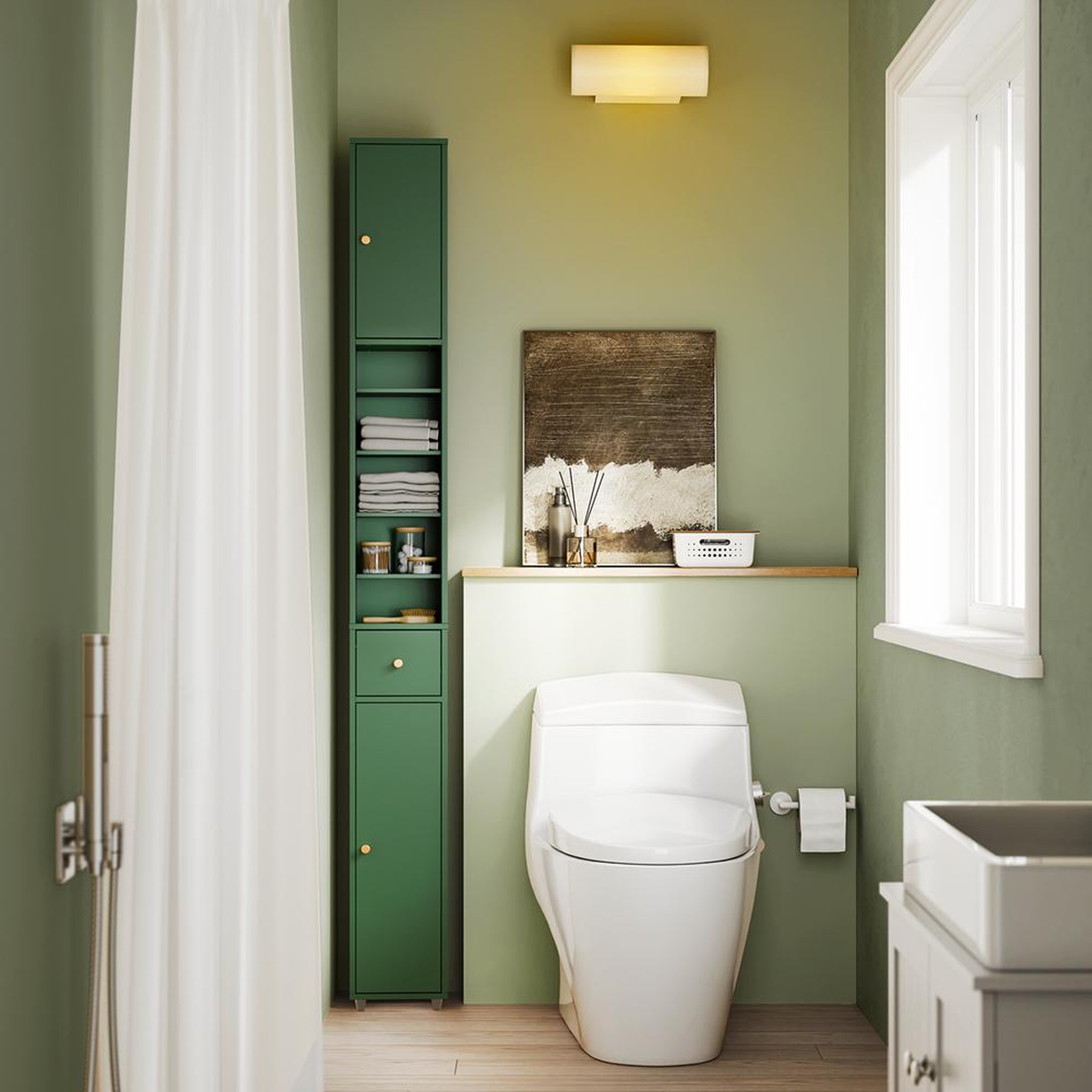 Voir la diapositive 2 : SOBUY SoBuy - Colonne De Salle De Bain à un tiroir - Fonctionnel - BZR34-II