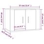 Voir la diapositive 6 : VIDAXL Meuble TV mural Blanc brillant 57x34,5x40 cm